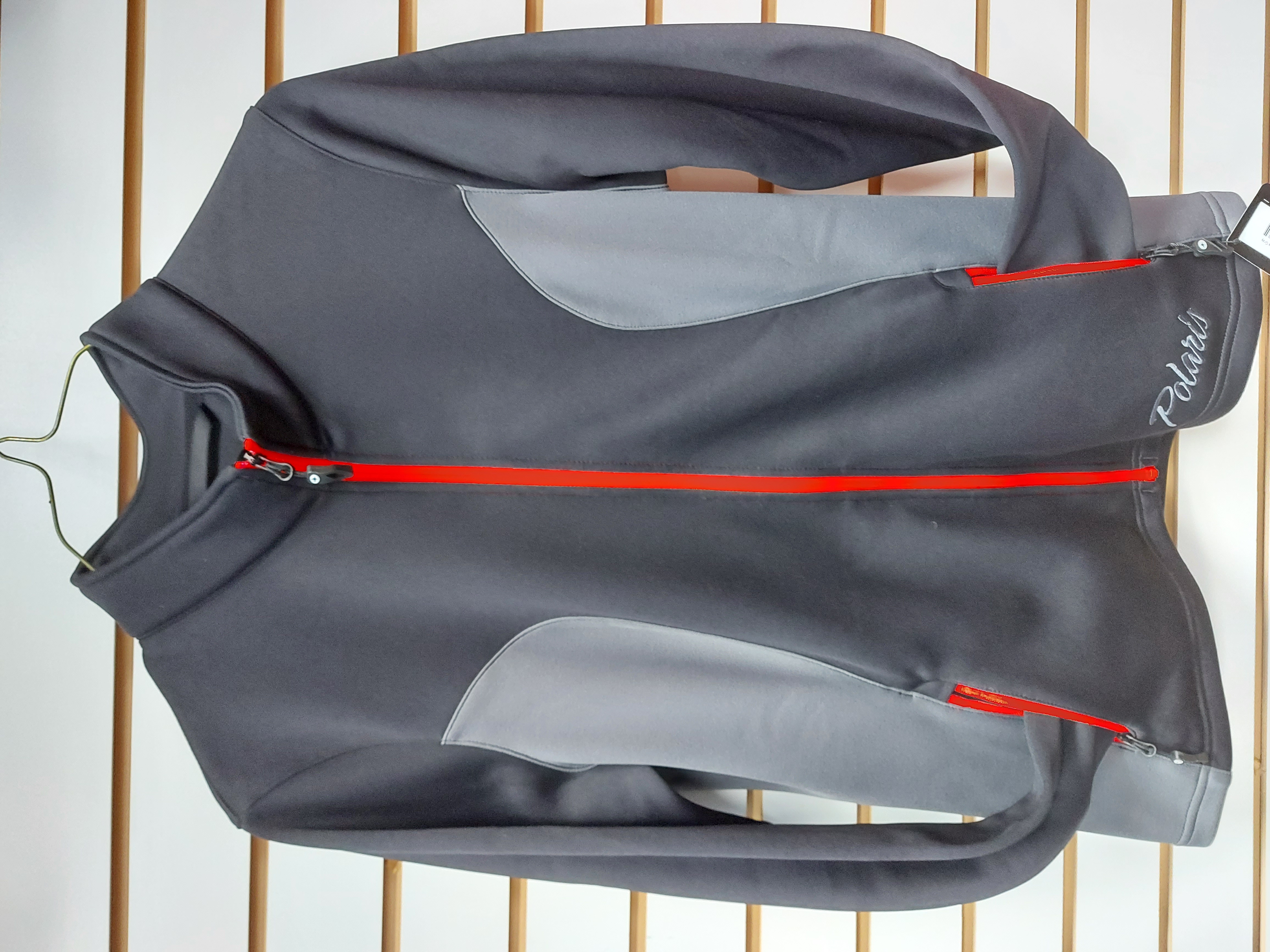 W MID LAYER BLK/RED - L